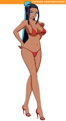 alpha_channel bikini dark-skinned_female female for_sticker_use nessa_(pokemon) pervyangel png pokemon pokemon_ss solo sticker_template transparent_background transparent_png underboob