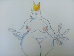 anthro bear drawn female_only furry mario_(series) meow_fuck olivia_(paper_mario) paper_mario paper_mario:_the_origami_king polar_bear