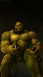 3d 3d_(artwork) abs archmage-rykarr bara body_hair cum ejaculation erection gay looking_at_viewer male male_only muscle muscles muscular muscular_male nipples nose_piercing nose_ring orc orc_male orgasm penis piercing pov sweat testicles warcraft world_of_warcraft yaoi