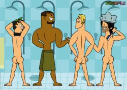 4boys chris_mclean dark-skinned_male dj_(tdi) duncan_(tdi) gay geoff_(tdi) kaifu male male_only total_drama_island