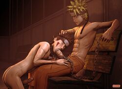 2boys 3d abs ass bench black_eyes blonde_hair blue_eyes blush boner brown_hair chain_leash chains collar cum cum_in_mouth cum_inside cumshot dog_collar ejaculation erection facepaint fellatio forehead_protector gay giko18 hand_on_head headband inuzuka_kiba kneeling leash male male/male male_only naked naruto naruto_(series) naruto_shippuden nipples nude on_knees oral penis sex sitting source_filmmaker topless twink uzumaki_naruto whisker_markings whiskers yaoi