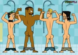 4boys chris_mclean dark-skinned_male dj_(tdi) duncan_(tdi) geoff_(tdi) kaifu male_only total_drama_island