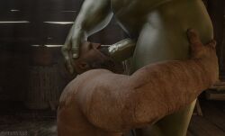 2boys 3d ass balls bara beard bed big_penis blowjob daddy deepthroat gay gay_blowjob god_of_war green_body green_skin huge_cock kratos low-angle_view lying lying_on_back male male/male male_only moustache muscles muscular muscular_male muscular_thighs naked nude nude_male older_male open_mouth oral oral_sex orc orcsarc penis penis_in_mouth power_bottom tagme tattoo thick_thighs thighs white_skin