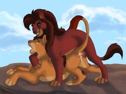 disney erect_penis feline female female_feral feral fur furry furry_only kiara kovu lion male mammal penis straight tagme the_lion_king the_lion_king_ii:_simba's_pride