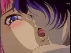 00s 2000 2000s 2000s_and_2010s_style 2d 2d_(artwork) 2d_animation 2girls animated animated_gif blue_eyes blue_hair blush breast_grab female female_focus female_only french_kiss french_kissing inmu inmu_ikenie_no_utage kissing lesbian low_res lowres multiple_girls nutech_digital oldschool pink_hair pink_pineapple pool screencap screenshot tongue yuri