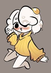 1girls alternate_version_available anthro blush chibi clothes egg egg_(lemyawn) lemyawn pussy