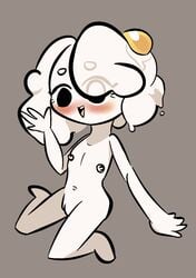 1girls alternate_version_available anthro blush chibi egg egg_(lemyawn) lemyawn naked nipples nude pussy