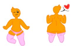 1boy ass ass_up chubby dayshift_at_freddy's dsaf femboy flat_chest hyper hyper_ass male male_only nude panties pink_panties thick_thighs thighhighs topless wide_hips