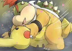 2020 93_kcitshctam ambiguous_gender ambiguous_penetrated ambiguous_penetration anthro bestiality blush bodily_fluids bowser_jr. claws crossover duo eye_contact heart horn koopa looking_at_another male male/ambiguous male_penetrating male_penetrating_ambiguous mario_(series) motion_lines nintendo penetration pikachu pokémon_(species) pokemon pokemon_(species) pokephilia red_hair scalie scarf sex shell spikes tears video_games young