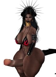 abs big_penis black_skin dark-skinned_futanari futanari goddess imvu muscles muscular_female muscular_futanari solo_futa