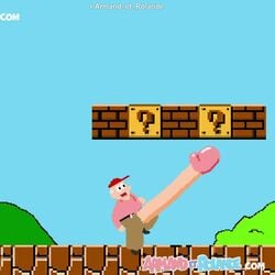 animated armand_(armand_et_rolande) armand_et_rolande big_penis boner cock female funny gamer_girl male mario_(cosplay) nintendo penis sound super_mario_bros. tagme video what