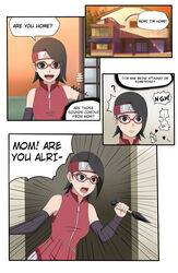 boruto:_naruto_next_generations clothing comic doujinshi ggc glasses naruto sarada_uchiha yuri