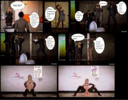 -3d after_rape auction blonde_hair blue_eyes body_writing bondage comic female honey_select idkwhatimdoing imminent_rape nipples police_uniform public_use pussy