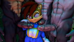 3d 3d_(artwork) alicia_acorn_(anti-sally) aryentai big_breasts gangbang group group_sex sally_acorn sfm sonic_(series) source_filmmaker wolf