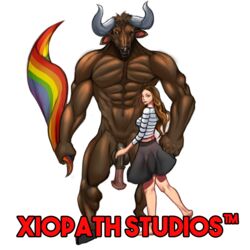 1:1 alpha_channel animal_genitalia animal_penis bottomwear bovid bovine clothing equine_penis european_mythology female fictional_interracial genitals greek_mythology handjob human interspecies male mammal minotaur mythology penile penis sex skirt straight taur xiopath