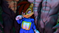 3d 3d_(artwork) alicia_acorn_(anti-sally) aryentai big_breasts gangbang group group_sex sally_acorn sfm sonic_(series) source_filmmaker wolf