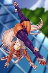 1girls big_breasts breasts dark-skinned_female dark_skin erect_nipples female large_breasts looking_at_viewer maplemoon miruko muscles muscular muscular_female my_hero_academia nipples rabbit_humanoid rumi_usagiyama sole solo thighhighs