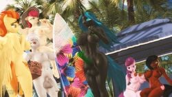 3d 3futas 3girls age_difference already_uploaded arthropod bottle breasts changeling drinking equid equine female friendship_is_magic furry futa_with_futa futanari genitals group hasbro highres holding_breast mammal masturbation my_little_pony nude older_futanari outdoors palm_tree pegasus penis posey_shy_(mlp) pussy queen_chrysalis_(mlp) sitting skyleesfm stormy_flare_(mlp) sugar_belle_(mlp) surfboard tree vaginal_masturbation vaginal_penetration vehicle voyeur watercraft wings younger_female