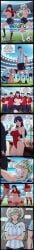2girls bambietta_basterbine bleach bleach:_sennen_kessen-hen bleach:_the_thousand-year_blood_war comic gangbang hetero large_breasts long_hair multiple_boys nelliel_tu_odelschwanck nyxworks sex soccer soccer_ball soccer_field soccer_uniform