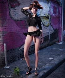 1futa 3d 3d_(artwork) absurd_res asian asian_female balls big_penis blender blizzard_entertainment bottomless brick_wall brown_hair brunette casual_clothes crop_top cropped_jacket d.va erect_penis erection face_markings facial_markings futa_only futanari hana_song hi_res high_quality high_resolution highres hung hung_futa jacket korean korean_female lewdrex light-skinned_female light-skinned_futa light-skinned_futanari light_skin no_panties no_panties_under_skirt outdoors outside overwatch penis ponytail pose posing presenting presenting_penis shirt short_skirt showing_off skirt smile smiling solo solo_focus tank_top tease teasing thick_thighs tiny_skirt topwear wall watermark