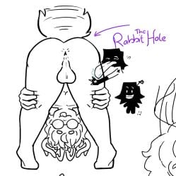 1boy :3 antlers ass ass_focus asshole balls ballsack bending_over bfdi_mouth bunny_ears bunny_tail butt butt_focus butthole drawpile funny glasses licking licking_ass looking_at_viewer nocht_(nochturnal) nochturnal presenting presenting_hindquarters sketch spread_legs text tongue tongue_out wagging_tail