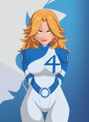 1girls animated animated_gif areolae arms_behind_back big_breasts blonde_hair bodysuit breast_expansion breasts busty clothing ear_piercing earrings female female_only gif huge_breasts invisible_woman invisible_woman_(marvel_rivals) jiggle jiggling_breasts large_breasts looking_at_breasts looking_at_self looking_at_viewer looking_down marvel marvel_rivals massive_breasts nipples no_bra piercing scrabble007 solo sue_storm thick_thighs wardrobe_malfunction wide_hips wobbling_breasts