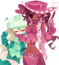 2girls carepad_(die_of_death) die_of_death_(roblox) loveshot_(die_of_death) revolver roblox tagme