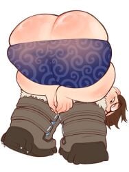 1girls art_trend ass_out bbw bending_forward big_ass boots brown_hair chubby chubby_female color colored female female_only flashing flashing_ass heart_buttplug lakygt light_skin medium_hair mei-ling_zhou mei_(overwatch) mei_ling_zhou mooning overwatch overwatch_2 pants partially_clothed partially_clothed_female simple_background solid_color_background solo solo_female thick_thighs trend white_background