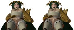 blush breasts green_hair masturbation palutena parallel_stereogram pussy stereogram super_smash_bros. vagina