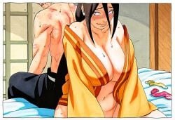 1boy 1girls after_sex ai_generated arm_support arms_at_sides bare_breasts belt big_breasts blush boruto:_naruto_next_generations breasts breasts_out brown_hair busty clothed_female clothing covered_nipples crabscab curvaceous dusk faceless_male female female_only from_below front_view huge_breasts hyuuga_hanabi kimono legs_together long_hair looking_at_viewer low-tied_long_hair low_ponytail manga_style masashi_kishimoto_style naruto naruto_(series) no_bra no_bra_under_clothes nose_blush obi open_clothes open_kimono oppai outdoors pink_lips pinup plain_background presenting presenting_breasts pupilless_eyes revealing_clothes ribbon sash shirtless_male simple_background skimpy skimpy_clothes skindentation skirt smooth_skin solo solo_focus thick_thighs thighs upper_body very_long_hair viewed_from_below violet_eyes voluptuous wide_hips wide_sleeves yukata