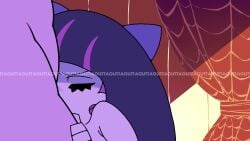 1boy 1girls animated ass blowjob breasts cum cum_in_mouth cum_inside dark_blue_hair deepthroat light-skinned_female light_skin no_sound nude outtaoutta panty_&_stocking_with_garterbelt short_video shorter_than_30_seconds stocking_anarchy video