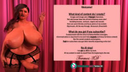 big_penis brown_eyes character_laura futanari huge_breasts lingerie milf termos3d thick