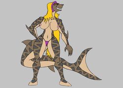 absurd_res anthro big_breasts breasts female fish hair hi_res isabella marine nipples requiem_shark shark solo tiger_shark