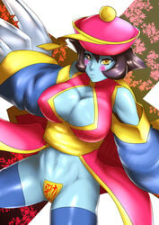 big_breasts breasts capcom cleavage clothing darkstalkers hsien_ko jiangshi large_breasts lei-lei lei_lei stockings usagiforehead