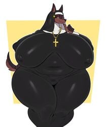 1girls ass big_ass big_breasts breasts canine female female_only furry huge_ass huge_breasts laverne_(sssonic2) nun sssonic2 thick_thighs thighs