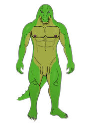 1boy 5_fingers 5_toes abs absurd_res anthro balls ballsack belly biceps black_pupils claws colored_nails crocodile crocodilian crocodylid crotch_lines feet fingernails fingers flaccid_penis foreskin genitals green_skin hi_res humanoid_feet humanoid_genitalia humanoid_penis intact league_of_legends long_foreskin long_tail male male_nipples male_only mouth_closed multicolored_body muscles muscular_anthro muscular_arms muscular_legs muscular_male muscular_thighs nails navel nude_male pecs penis pink_nipples pupils pushtronmatrix renekton reptile scales scalie scrotum sharp_claws sharp_fingernails sharp_nails slit_pupils snout solo testicles thick_neck thick_tail toenails toes toony two_tone_body two_tone_face uncut unretracted_foreskin v-cut yellow_countershading