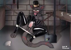 absurd_res anthro bodily_fluids bondage bound breast_milking chastity_cage chastity_device collar cum dungeon ejaculation felid feline gag gagged genital_fluids genitals hi_res lactating latex leash machine male mammal masturbation milk milk_machine milk_pump milked milking_machine penile penis penis_milking petplay pump pumping puppyplay restrained restraints roleplay sati_kurosawa solo spreader_bar submissive training