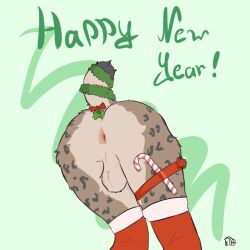 1:1 2025 anal_request anthro anus balls christmas christmas_candy christmas_clothing clothing crossdressing crossdressing_(mtf) crossdressing_male english_text felid feline femboy fluffy_balls fur fur_markings gay gay_anal gay_male gay_sex genitals holidays homosexual homosexual_male homosexual_sex kris_(kristhelynx) kristhelynx legwear lynx male male/male male_only male_penetrated male_penetrating male_penetrating_male mammal markings multicolored_body multicolored_fur oral_request pink_anus raised_tail red_clothing red_legwear red_stockings requesting rimming_request sex_request simple_background solo stockings tail text