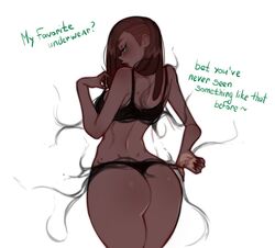 1girls ass big_ass black_hair dark-skinned_female dark_skin dreadlocks female green_eyes huge_ass ilewdha league_of_legends long_nails looking_at_viewer looking_back looking_back_at_viewer panties pulling_down_pants pulling_panties riot_games seductive seductive_eyes seductive_look senna_(league_of_legends) sharp_fingernails sharp_nails shaved_side tagme undercut undercut_dreads undressing