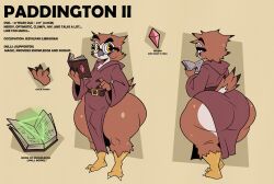 2d 2d_(artwork) 2d_artwork anthro ass barefoot beak bulge cloak clothing colored furry glasses hips huge_ass krazytoonz male original original_character paddington_ii_(krazytoonz) penis rear_view solo spell spell_book spellbook tail thick_thighs thighs wide_hips