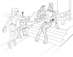 anthro furry lynx multi_breast soty taur