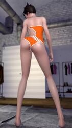 1girls 3d animated ass blender dancing dat_ass female female_only lifeguard_tracer no_sound one-piece_swimsuit overwatch riversizd solo spanking swimsuit tracer video