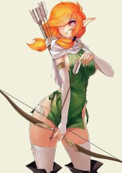 brawlhalla elf elf_archer ember_(brawlhalla) female orange_hair slq