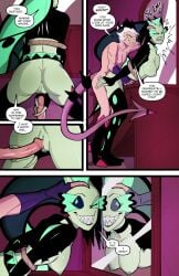 accessory anthro anus aquatic bdsm bondage bound breasts butt clothing comic demon dialogue digital_media_(artwork) duo english_text female fish genitals glitz_(helluva_boss) grin hair handwear hellaverse helluva_boss hi_res horn humanoid humanoid_on_anthro hybrid imp lasso male male/female mammal mirror mostly_nude mostly_nude_anthro mostly_nude_female nipples nude nude_humanoid nude_male penetration penile penile_penetration penis penis_in_vagina profanity rape_play roleplay sex smile speech_bubble striker_(helluva_boss) swain_(artist) tan_body tan_skin text torn_clothing vaginal vaginal_penetration vulva
