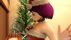 2girls 3d 3d_(artwork) christmas comic female female_only giantess immalol minmax3d smaller_female tagme