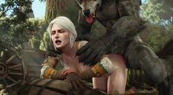 2026 ai_generated animated anthro anthro_dominating_human anthro_penetrating anthro_penetrating_human athazel canid canine canine_on_human canine_penis canis cd_projekt_red ciri closed_eyes doggy_style female freckles gloves half-dressed half_naked human_female human_penetrated knot leshay7 light-skinned_female light_skin male male_anthro/female_human mascara monster outdoors panties_down penetration penis pussy scar sex shorter_than_10_seconds sound tagme the_witcher_(series) the_witcher_3:_wild_hunt vaginal_penetration video werewolf white_hair wolf