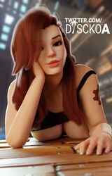 1girls 3d areolae big_breasts blizzard_entertainment breasts brigitte brigitte_lindholm discko female female_only french_nails large_breasts looking_at_viewer nipples overwatch sci-fi science_fiction scifi solo solo_female