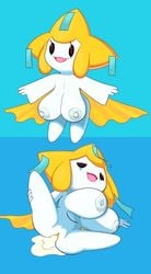 after_sex after_vaginal anthro big_breasts cum_in_pussy cute holding_head jirachi pokémon_(species) pokemon pokemon_(species) pussy satisfied shortstack starfinga