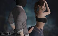 1boy 1boy1girl 1girl1boy 1girls 3d 3d_(artwork) alternate_version_available ass_in_jeans blender blender_(artwork) blender_(software) bra brown-haired_female brown_hair brunette-haired_female brunette_female brunette_hair buttjob buttjob_over_clothes claire_redfield claire_redfield_(jordan_mcewen) clothed clothed_sex cock_between_ass dont_bully_(artist) dry_humping faceless_male fat_ass female from_behind from_behind_position jeans large_ass light-skinned_female light-skinned_male light_skin male male/female mask_on_head masked masked_male outercourse outside outside_sex partially_clothed penis penis_exposed public public_sex resident_evil resident_evil_2 resident_evil_2_remake sex sex_from_behind thick_ass