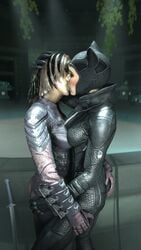 2girls 3d batman:_arkham_city batman_(series) catwoman catwoman_(arkham) catwoman_(arkham_city) dc dc_comics female female_only fully_clothed groping_ass kissing mervionn rocksteady_studios selina_kyle source_filmmaker talia_al_ghul talia_al_ghul_(arkham_city) yuri